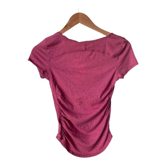 Free People Cinched Sides Sonnet Tee Iris Wine X-Small - Picture 6 of 9